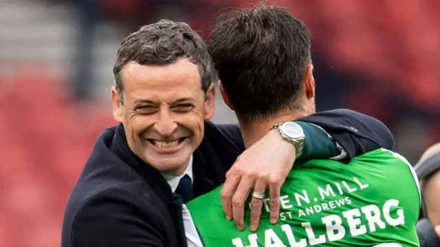 Jack Ross celebrates