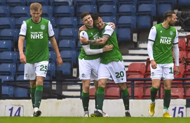 Hibs have reached their first Scottish Cup final since 2016