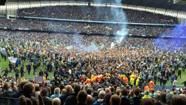 City fans celebrate 2014 Premier League title win