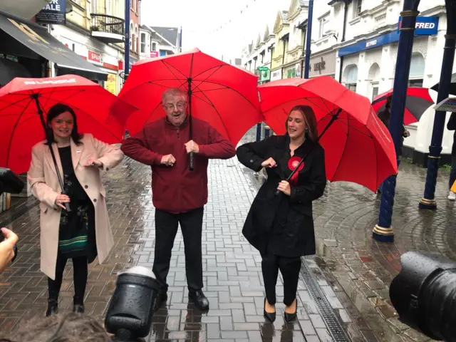 Mark Drakeford in Porthcawl