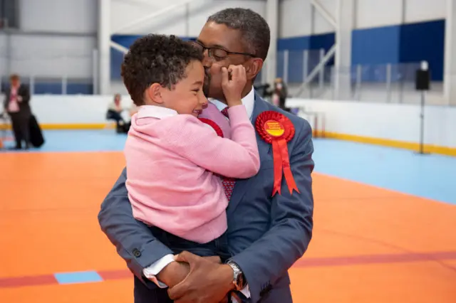 Vaughan and his son at the count