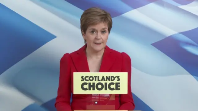 Nicola Sturgeon at podium