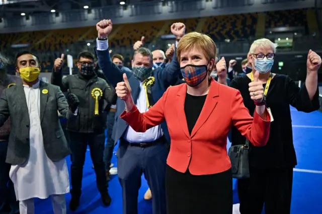 Nicola Sturgeon at Glasgow count