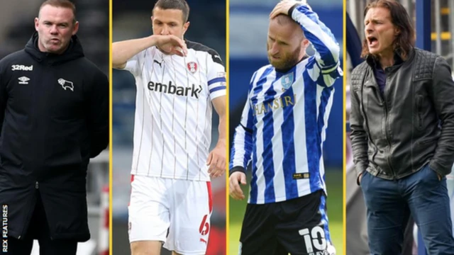 Wayne Rooney, Richard Wood, Barry Bannan and Gareth Ainsworth