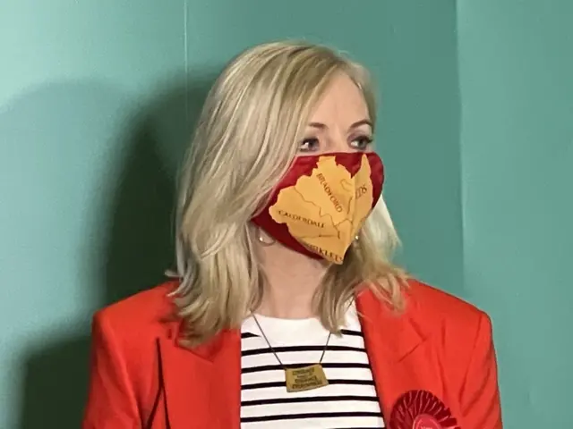 Tracy Brabin's facemask is a map of the region