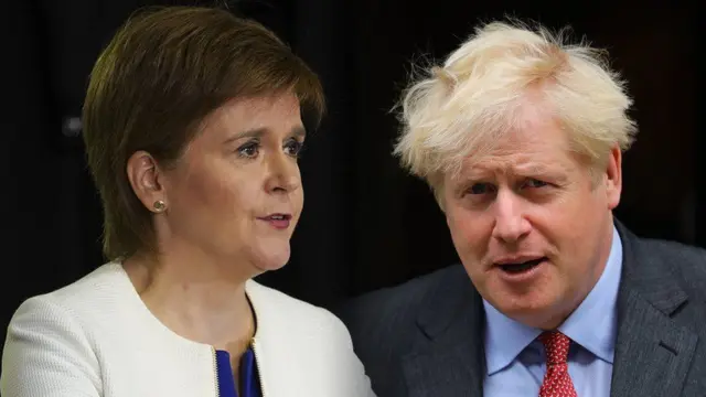 Nicola Sturgeon and Boris Johnson