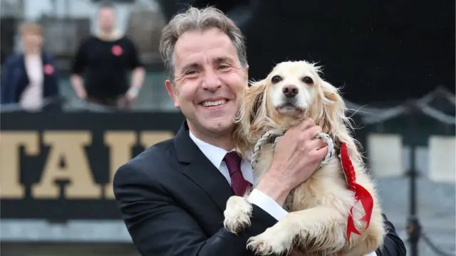 Dan Norris with his dog Angel