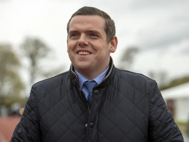 Scottish Conservative leader Douglas Ross at the count for the Scottish Parliamentary Elections at the Inverness Leisure Hall