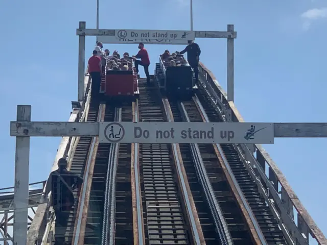 Blackpool Pleasure Beach staff on broken ride