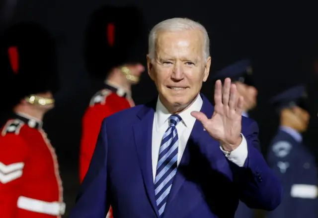 Biden waving