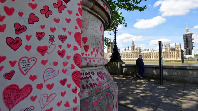 National Covid Memorial Wall in London