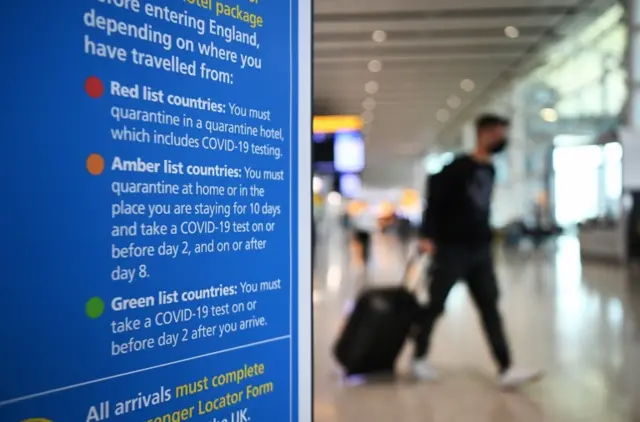 Someone arriving back at Heathrow Airport on 8 June