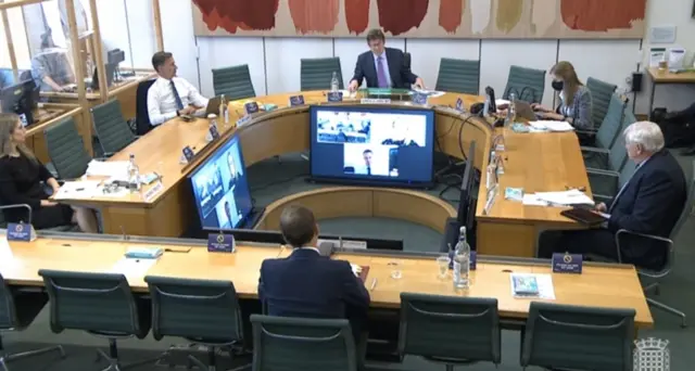 Matt Hancock giving evidence