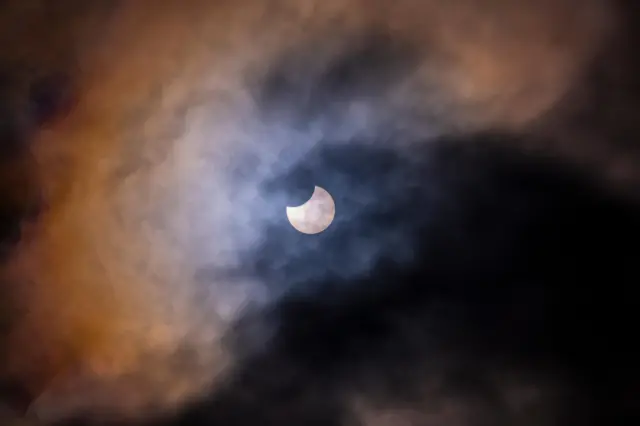 Eclipse seen from Great Malvern