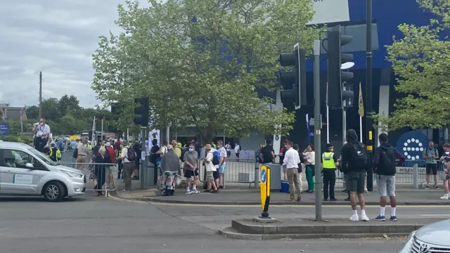 Fans outside Edgbaston