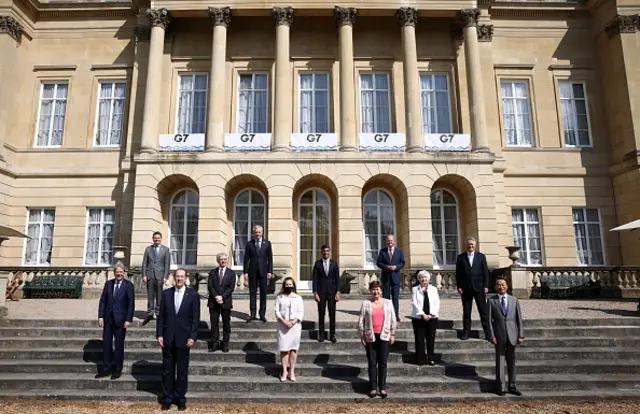 Chancellor Rishi Sunak and G7 finance ministers