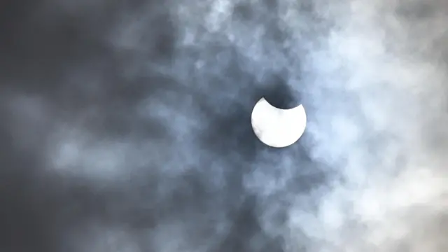 Eclipse seen from Royal Leamington Spa