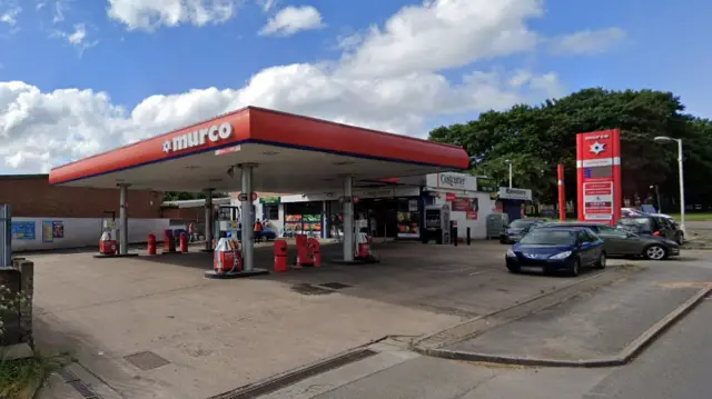 Petrol station on Atherstone Road