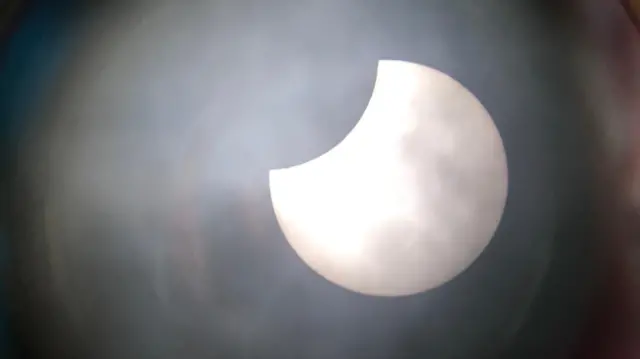 Eclipse seen from Stoke Edith