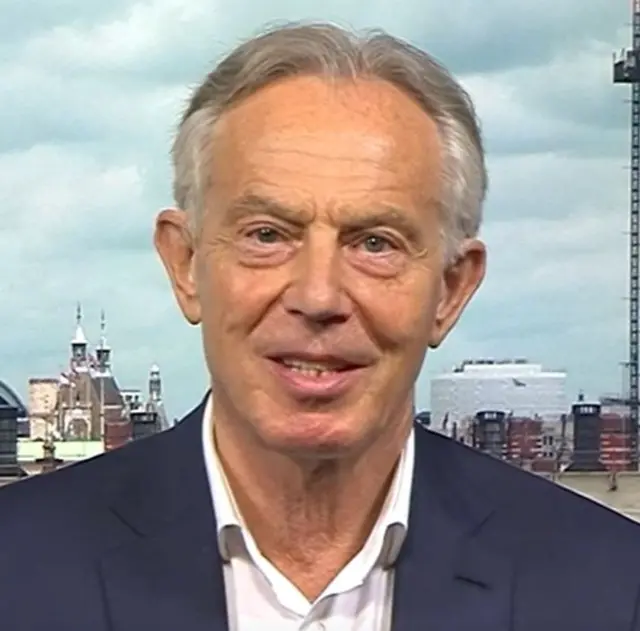 Tony Blair speaks to the BBC