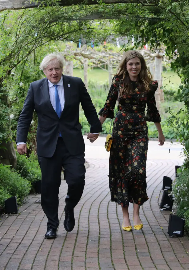 Boris and Carrie Johnson