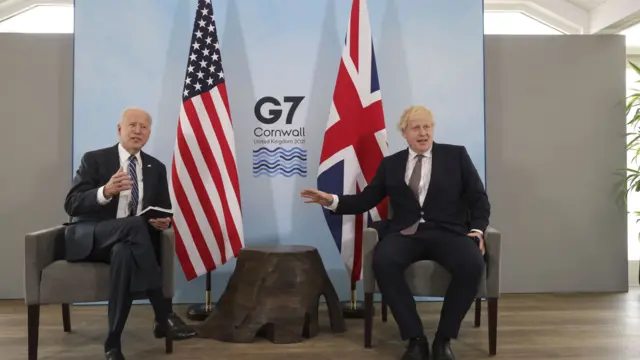 Joe Biden and Boris Johnson