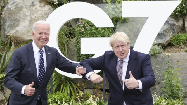 Joe Biden and Boris Johnson