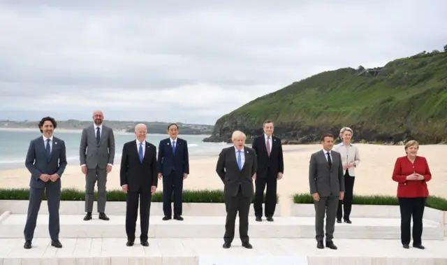 The G7 summit family photo