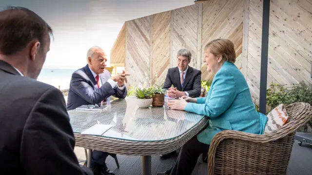 Merkel and Biden meeting at G7