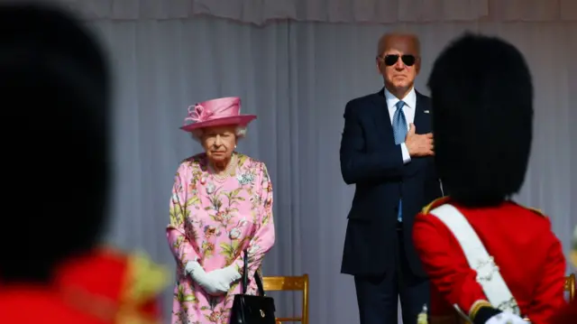 U.S. President Biden and first lady meet Britain"s Queen Elizabeth at Windsor Castle