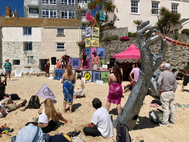 Beach protest