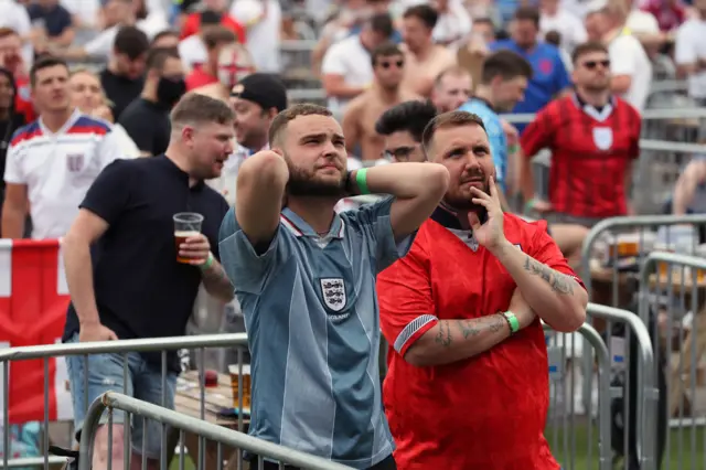 Fans watch England in Manchester