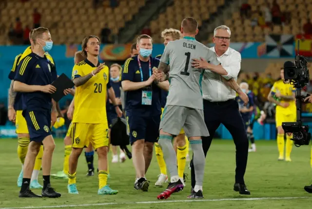 Sweden celebrate at full time