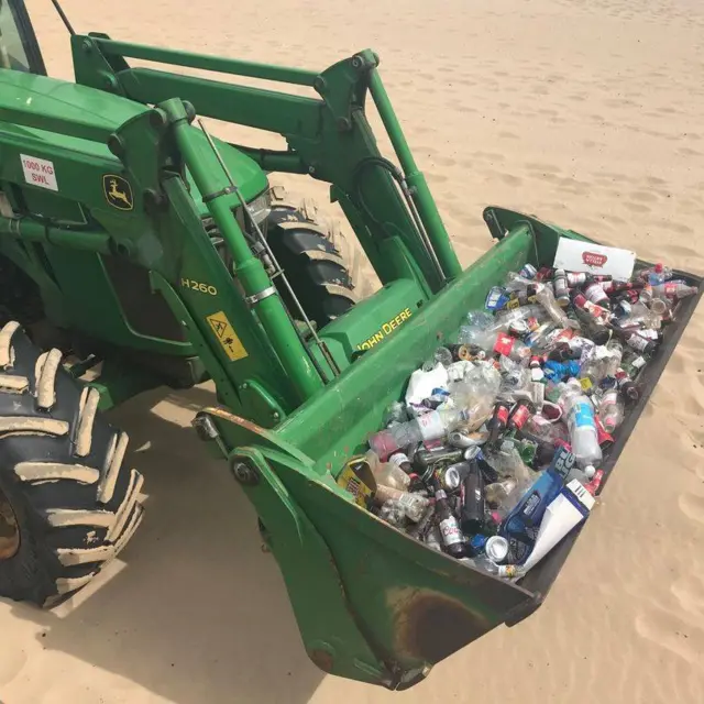 North Tyneside council's beach tractor