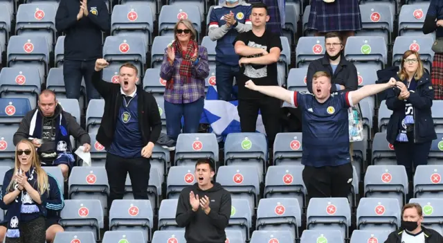 Scotland fans at Hampden