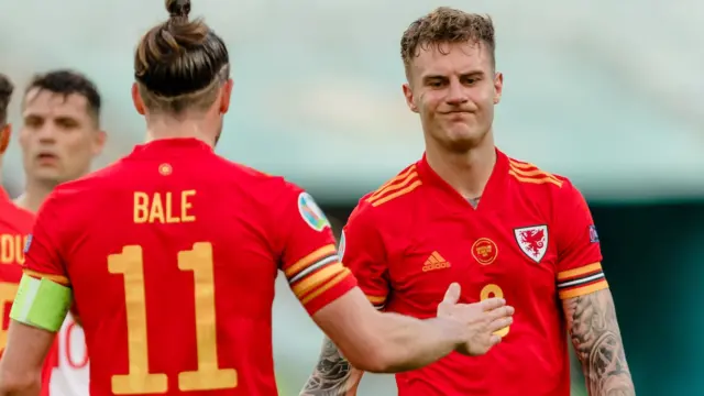 Joe Rodon and Gareth Bale