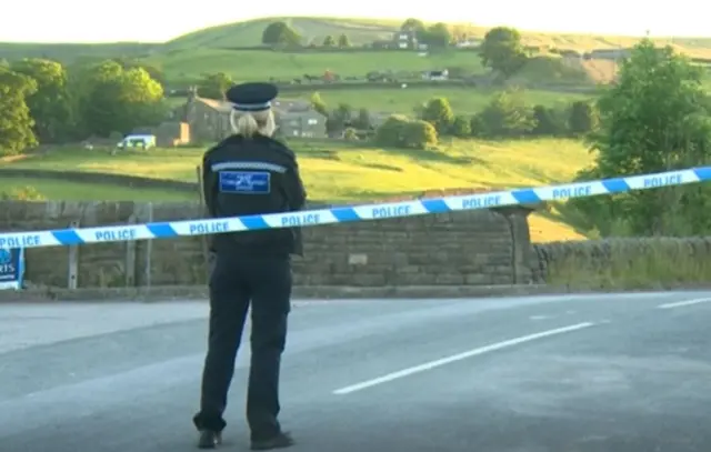 Police officer at Ponden reservoir