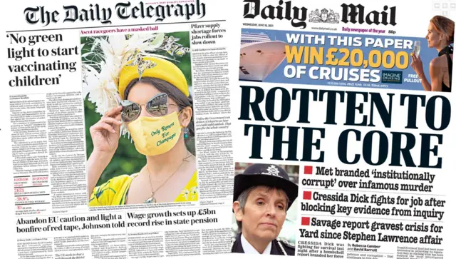 Telegraph and Daily Mail