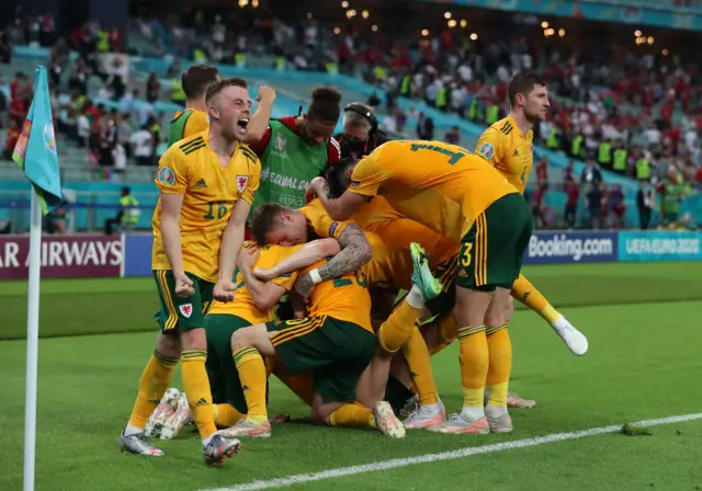 Wales celebrate