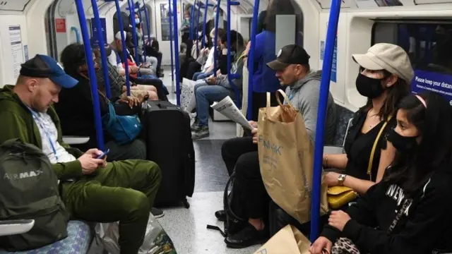 People on a tube