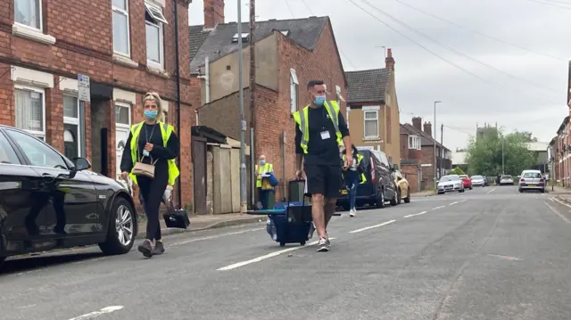 Targeted Covid testing in the Leamington ward, in Loughborough, Leicestershire