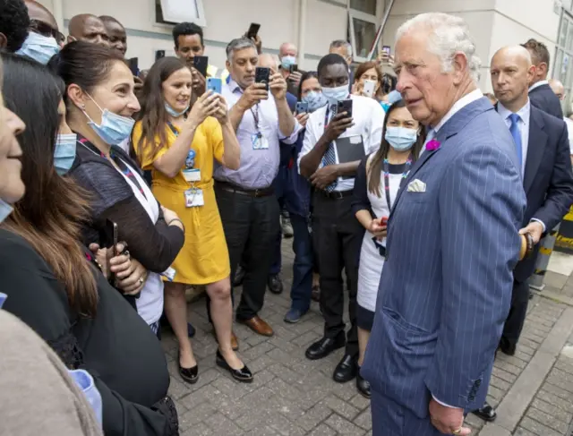 Prince Charles at Chelsea and Westminster Hospital in London