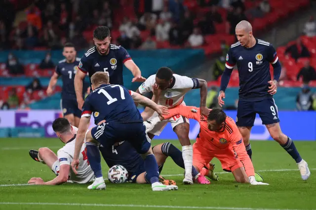 A late stramash in the penalty box had Scottish hearts in mouths