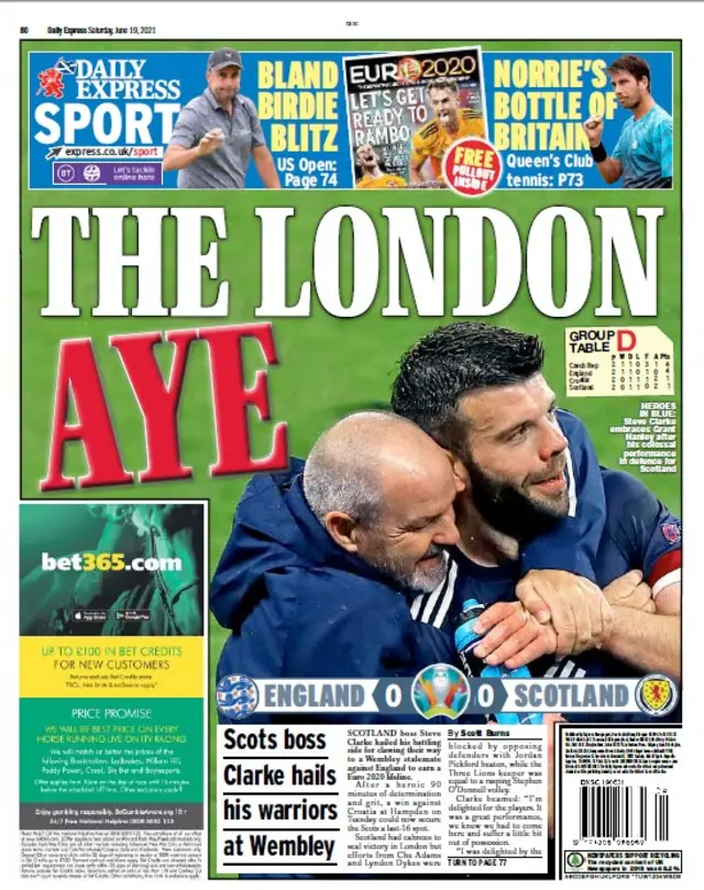 Scottish Daily Express back page