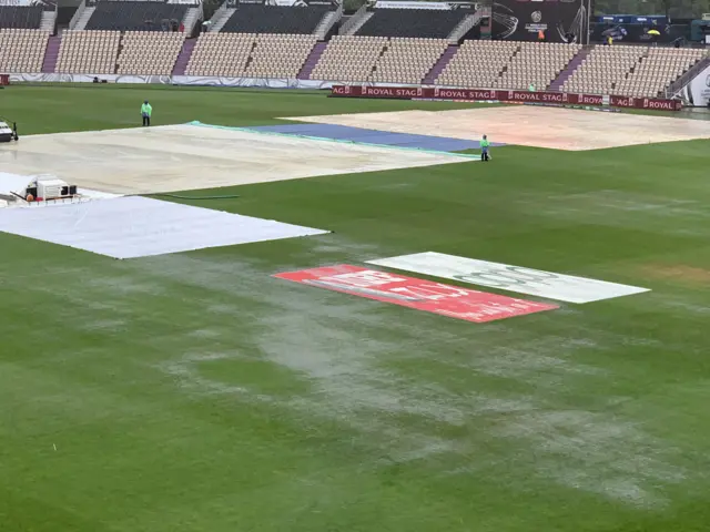 Water on outfield