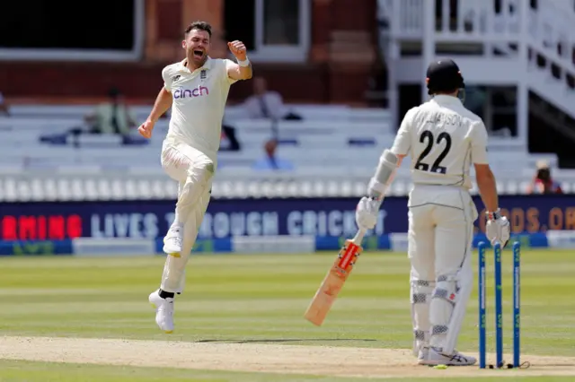 James Anderson and Kane Williamson