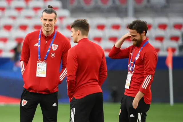 Wales players in Nice