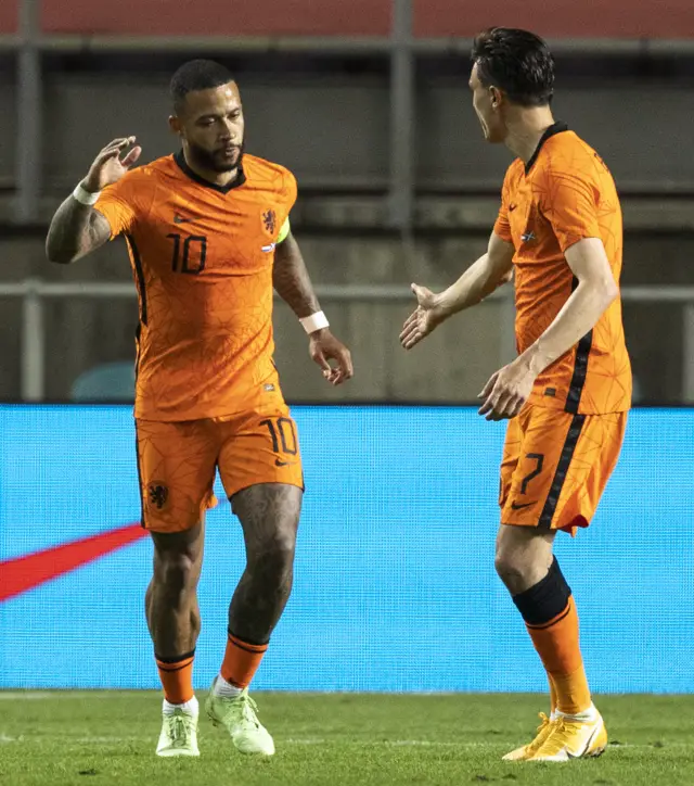 Memphis Depay banged in two great goals for the Netherlands