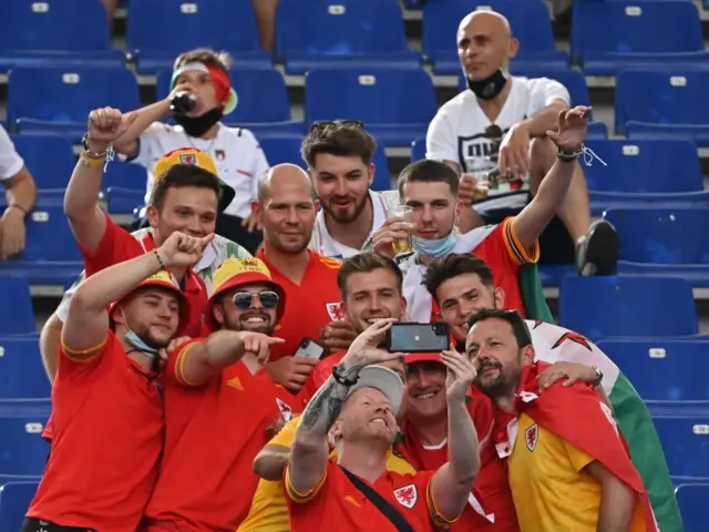 Wales fans in the Stadio Olimpico