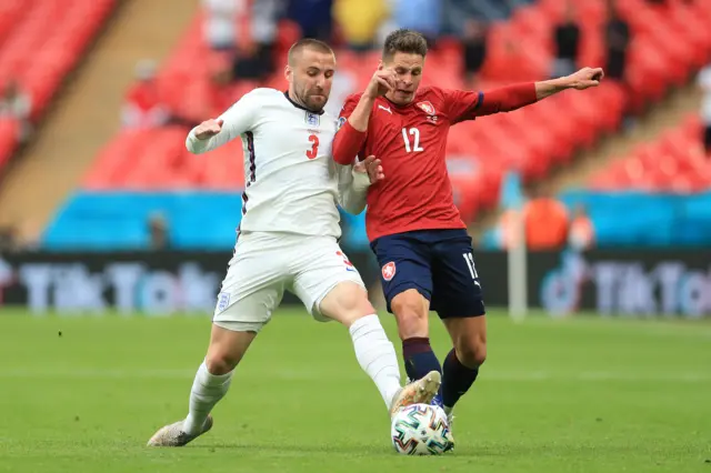 Luke Shaw (left)